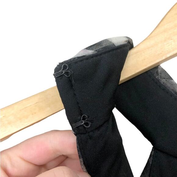 Xscape Halter Blouson Rose Floral Maxi Dress Gown Size 2 - Picture 7 of 9